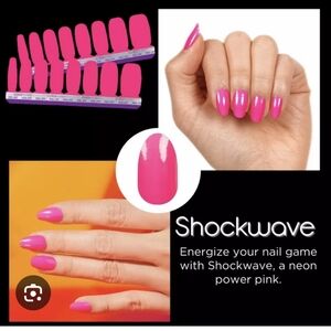 Color Street Shockwave Pink Neon Nail Polish Strips 3/$20